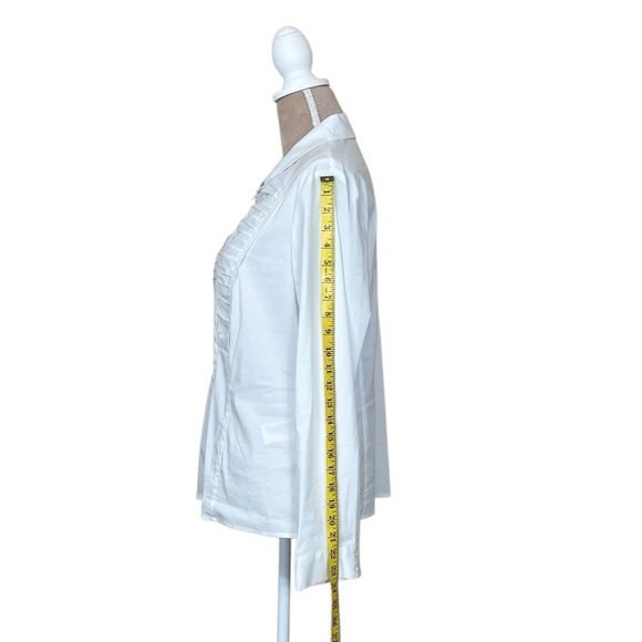 Doncaster White Ruched Long Sleeve Blouse (TSE) - Picture 5 of 10